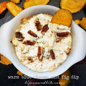 Warm blue cheese and fig dip