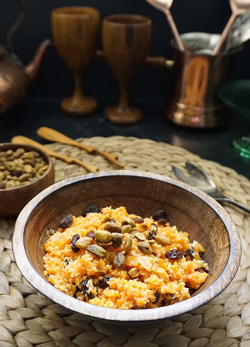 Vegan carrot halwa recipe from @bijouxandbits #indian #halwa #vegan ...