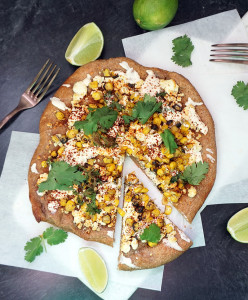 Elote pizza (Mexican street food charred corn pizza) from @bijouxandbits #mexicanfood #cincodemayo #elote