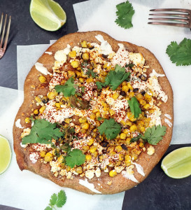 Elote pizza (Mexican street food charred corn pizza) from @bijouxandbits #mexicanfood #cincodemayo #elote