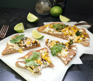 Elote pizza (Mexican street food charred corn pizza) from @bijouxandbits #mexicanfood #cincodemayo #elote