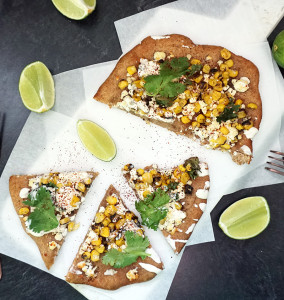 Elote pizza (Mexican street food charred corn pizza) from @bijouxandbits #mexicanfood #cincodemayo #elote