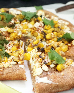 Elote pizza (Mexican street food charred corn pizza) from @bijouxandbits #mexicanfood #cincodemayo #elote