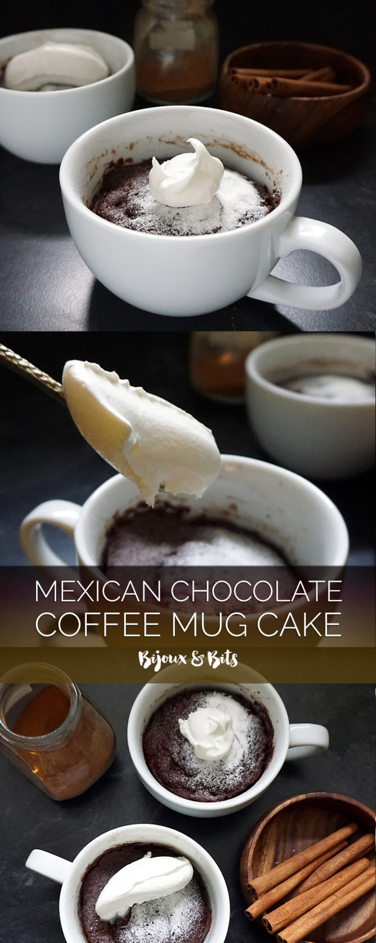 Mexican chocolate coffee mug cake | Bijoux & Bits