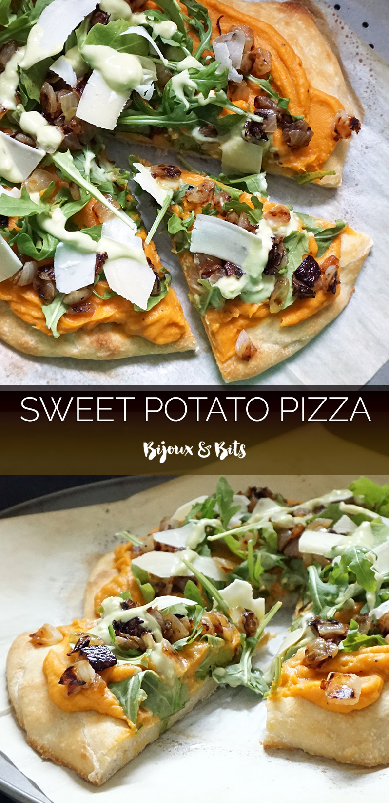 Sweet potato pizza with avocado cream | Bijoux & Bits