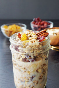 Rooty tooty nutty fruity overnight oats