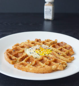 Egg in a waffle hole (keto recipe)