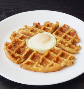 Egg in a waffle hole (keto recipe)